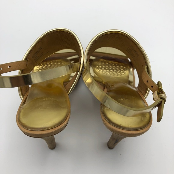 Coach Gold Metallic Steffi Platform Sandals - Picture 6 of 8